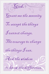 serenity prayer